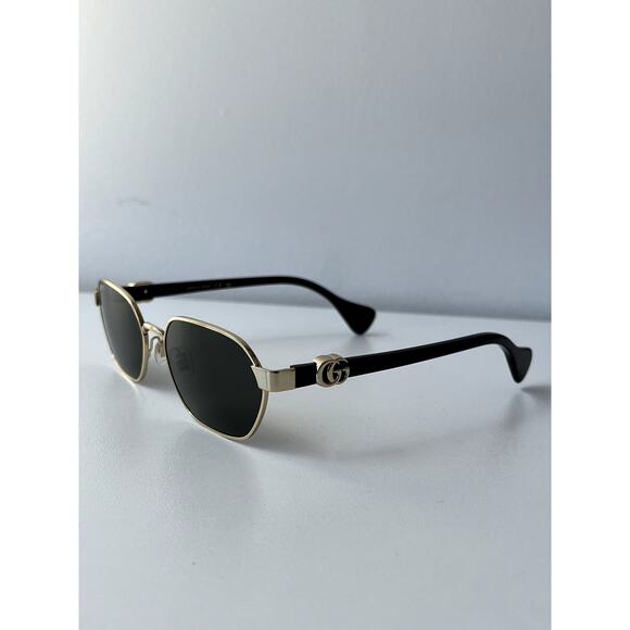 NEW Gucci GG1593S Gold Dark Grey Metal Sunglasses - Picture 7 of 10